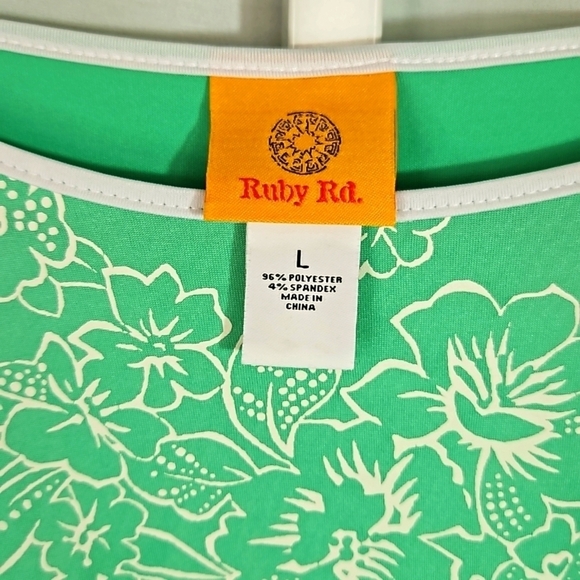 Ruby Rd Green Dress Size Large - Picture 3 of 7